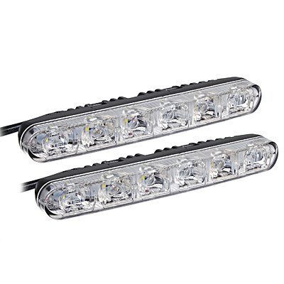 Дневные ходовые огни NEW GALAXY LED 6 линзы алюм.корпус 130мм 12V 2шт 702-108