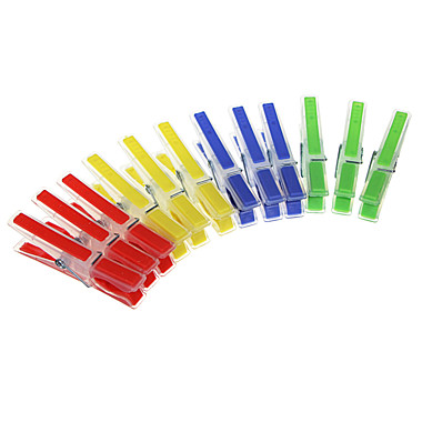 Прищепки для белья набор 12 шт КВАДРАТ с силикон.держателем пластик 453-011