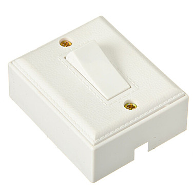 Выключатель накладной одноклавишный 10А 220В пластик 905-032