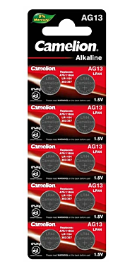 Батарейка CAMELION AG13 (G13 / LR1154 / LR44 / 76A / A76 / 357A) BL10