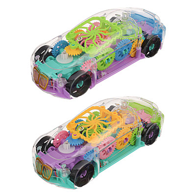 ИГРОЛЕНД Машинка с прозрачным кузовом, шестеренки, движение, 3АА, ABS, 8,5х20,3х6,3см 292-206