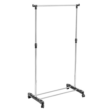Вешалка напольная телескоп. на колесах металл/пластик 80х42х80(160) см 465-119