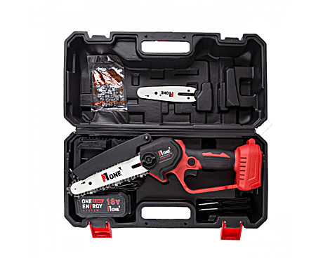 Пила цепная аккум. Number One ECS 18/3.0-PRO (18V 1акк 3,0Ач ЗУ 15,2см шина 37зв + 10см шина 28зв)
