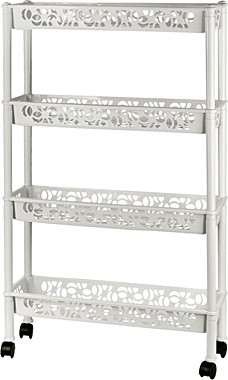 Этажерка 4-х секц. Prima длинная на кол 58х18х93,5см белое облако Keeplex Light KL283112048