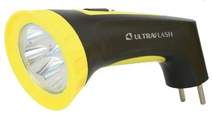 Фонарь Ultraflash 3804М аккум 220В чер/жел 4LED SLA пласт.коробка 12867