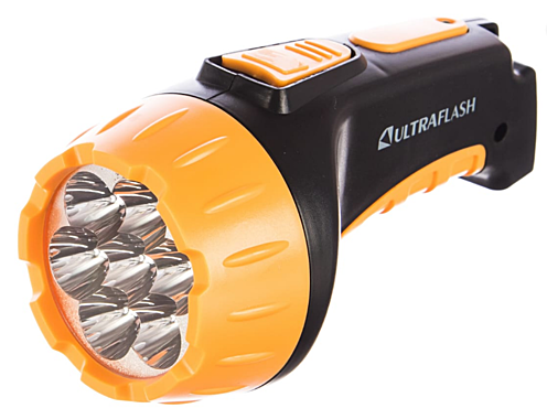 Фонарь Ultraflash 3807 аккум 220В чер/жел 7LED 2 реж 9216