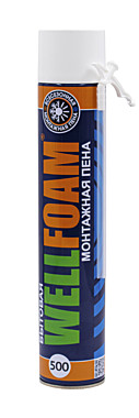 Пена монтажная WELLFOAM 500 бытовая всесезонная 1000мл 69-9-305