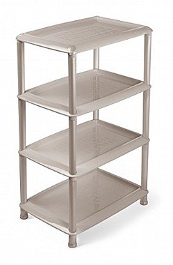 Этажерка пластик 4 секции универсальная ДЖЕТА С742