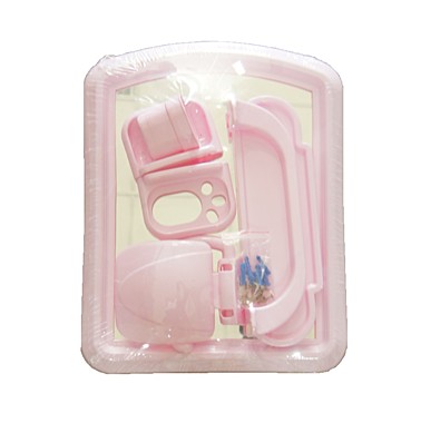 Набор для ванной комнаты с зеркалом МИЛЕНА 7пр розовый Comfort life 101-104-07-03