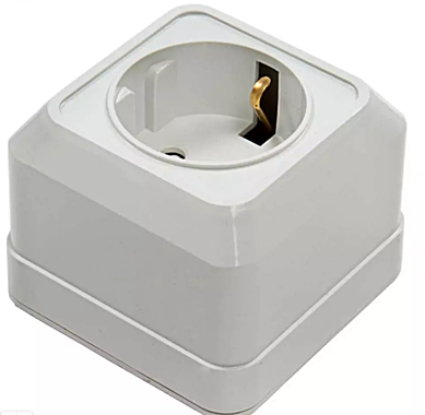 Розетка IN HOME 1-ая ОП с/з защ.шторки 7028x BOLLETO белая