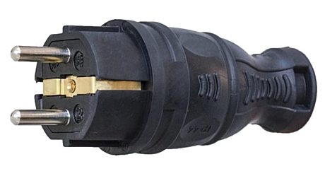 Вилка электрическая TOKOV ELECTRIC каучук 16А 250В c заземлением TKE-C05-KV-Z