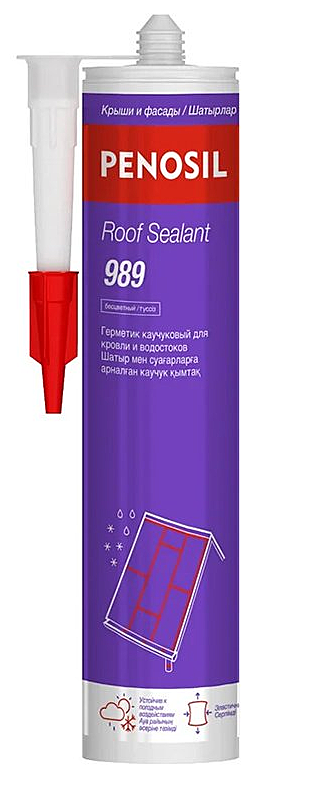 Герметик PENOSIL Roof Sealant 989 каучуковый для кровли и водостоков 280мл ЧЕРНЫЙ