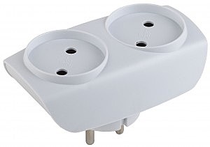 Тройник электрический ЭРА SP-2-W (2гн 16A белый) поликарбонат 1611