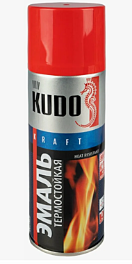 Краска-аэрозоль KUDO термостойкая KU-5005 красная 520мл