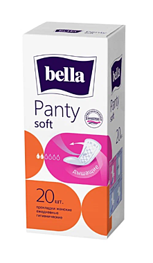 Прокладки гигиенические BELLA ежедневные линия Panty Soft 20шт/уп