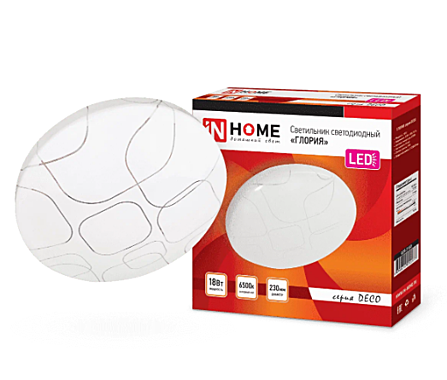 Светильник светодиодный IN HOME DECO 18Вт 230В 6500К 1170лм 230мм ГЛОРИЯ
