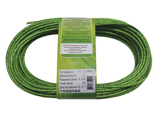 Трос металлополимерный ПР-2,5мм 20м зеленый 51-9-017