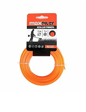 Леска для триммера MaxPiler 2,4мм х 15м металлический сердечник MLC-12415