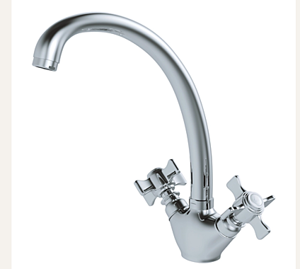 Смеситель для кухни MIXLINE ML30-031 Classic 1/2 керамика низкий излив 550778