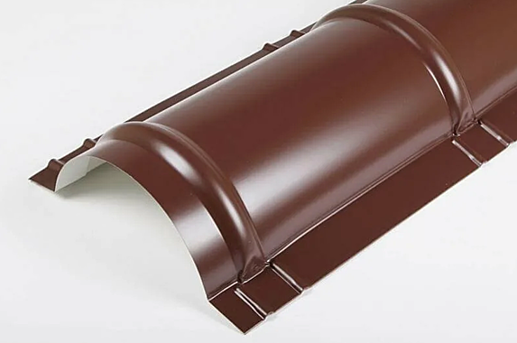 Конек металлочерепичный полукруглый L=2м.п. (ПЭ-01-8017-ОН)