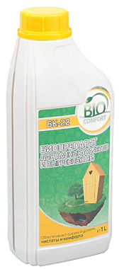 Биопрепарат БК-22 для дачных туалетов и выгребных ям 1л
