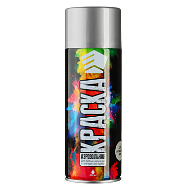 Краска-аэрозоль ЕРМАК  400 мг серебристый металлик 759-240