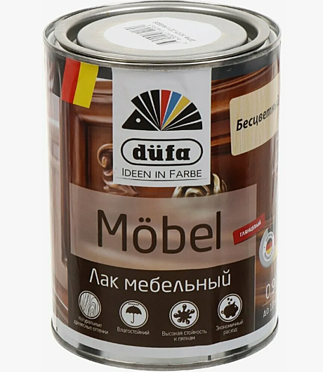 Лак мебельный ДЮФА MOBEL 0,9л бесцветный глянцевый