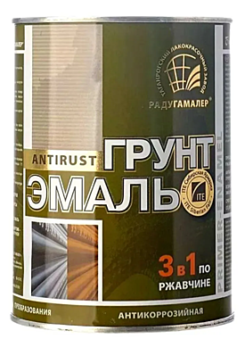 Грунт-эмаль РАДУГА 3в1 Белая по ржавчене 0,9кг