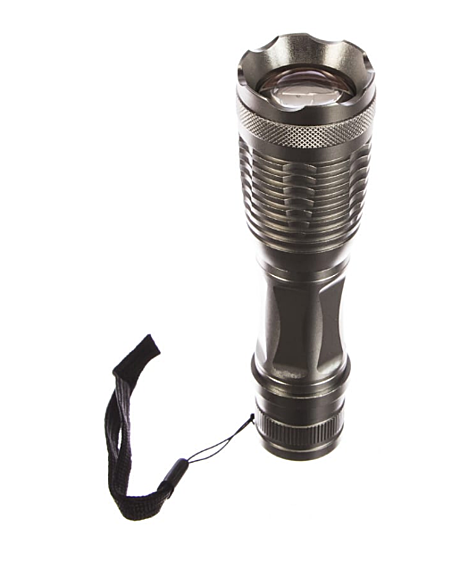 Фонарь Bailong ВВ-1337-012/98994 1LED ZOOM металл линза 5 режимов 3хR03+аккум зарядка 12/220В D-311D