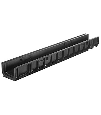 Дренажный канал  без решетки пластиковый DN 100 H 155 (1000х160х155)