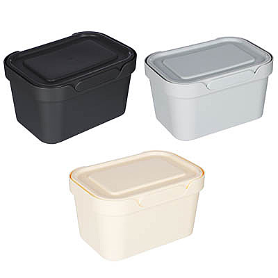 Корзина с крышкой универсальная 1,9л LUXE, 18,9х13,2х11см, пластик, 3 цвета