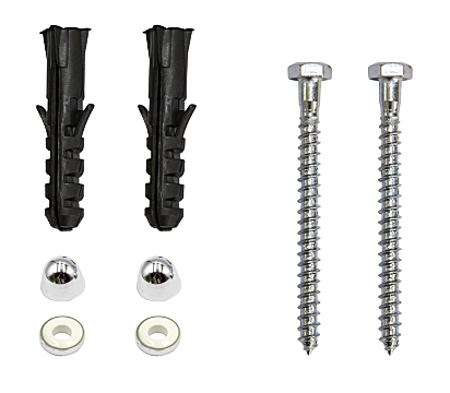 Болты для крепления унитаза к полу ЭЛИТ хром колпачки (6х70мм шестигран.головка) Тула 552670