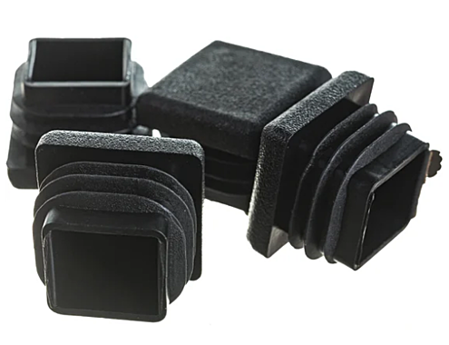 Заглушка трубы профильной 20х20мм наружная пластик (каблук)