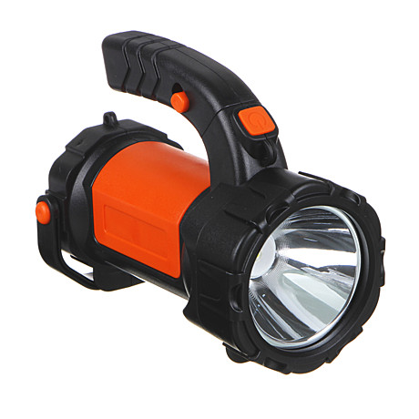 Фонарь ЧИНГИСХАН 1+12 LED, 3Вт +1Вт, 3хААА, резино-пластик,  223-005
