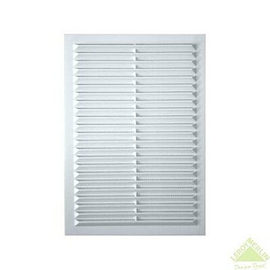 Решетка для вентиляции 170х240 металл с сеткой SANTREK AIR ВРС Белая 79780