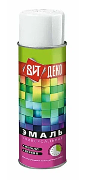 Эмаль-аэрозоль ВИТ ДЕКО универсальная 520мл белый глянец