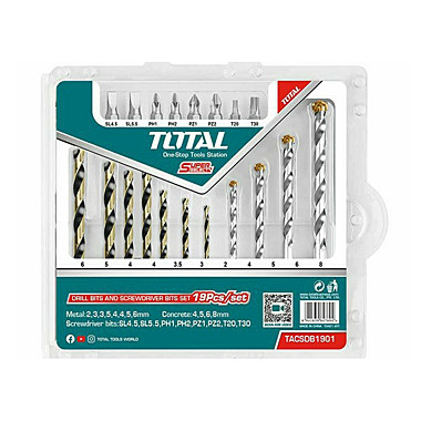 Набор сверл TOTAL по металлу 19шт TAKSDB9195