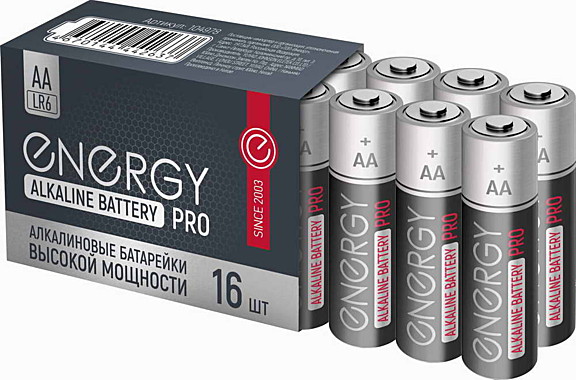 Батарейка алкалиновая ENERGY Pro LR6/16S (АА)