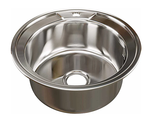 Мойка нержав.круглая ф49см 0,8мм вып 3 1/2