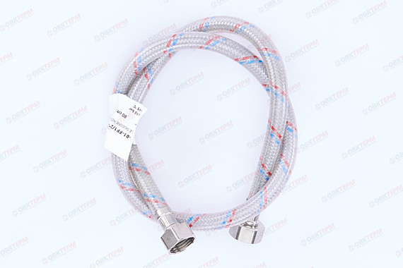 Шланг водопроводный в силикон.обмотке ZERIX 1/2х1/2 80см г/г 47315