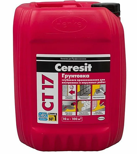 Грунтовка CERESIT СТ17/10 укреп.д/впит.осн.