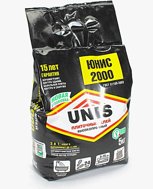 Клей для плитки UNIS 2000 5кг 