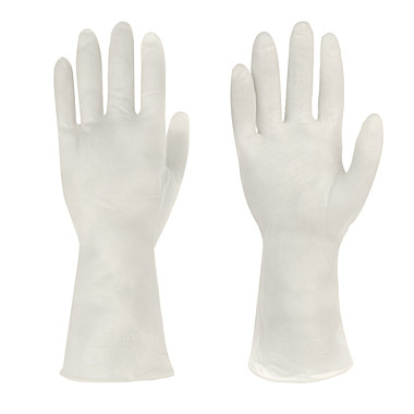 Перчатки хозяйственные ультра-прочные VETTA ПВХ 55гр размер M, цвет белый, поливинилхлорид 447-068