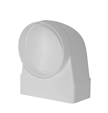 Соединитель для вентиляции 55х110 ф100 эксц 90гр плоский/круглый ФЛЕКС 535901