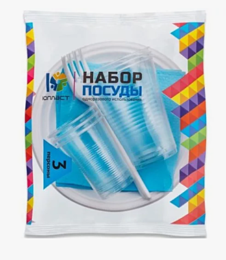 Набор одноразовой посуды на 3 персоны