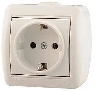 Розетка Lezard НАТА с/з керамика белая 710-0200-122