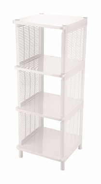 Этажерка ЛАЙТ 4-х секционная (белая) М7556 82129-ТМ