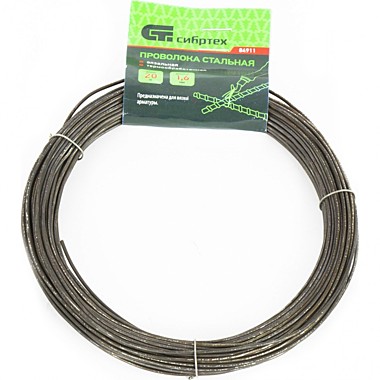 Проволока вязальная 1,6ммх20м термообработанная Сибртех 84911