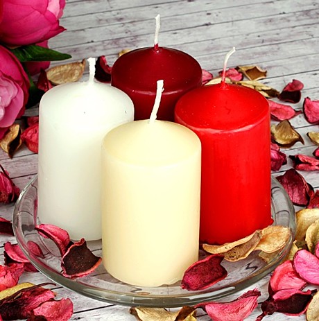 LADECOR Свеча столбик 6х15 см, 4 цвета