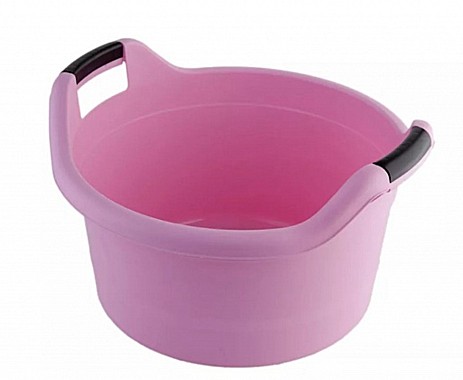 Таз 12л пластиковый круглый с ручками Люкс цвета в ассортименте Полимербыт С407